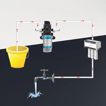 מטהר מים מים טהורים מכונת עצמית תחול האצה משאבת מים, מחמם מים 12V 60W לחיזוק משאבה
