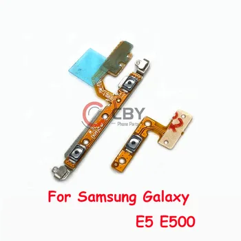 עבור Samsung Galaxy E5 E500 כוח על הווליום למטה לצד לחצן מתג מפתח Flex תיקון חלקים