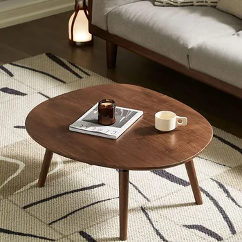 עמיד למים עץ, שולחן קפה נורדי מודרנית ייחודית פשוטה קפה שולחן עיצוב הסלון Articulos Para El Hogar ריהוט הבית