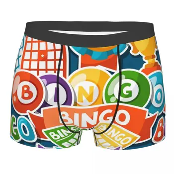 בינגו נייר משחק תחתוני בוקסר גברים 3D מודפס זכר למתוח תחתונים, תחתוני תחתונים