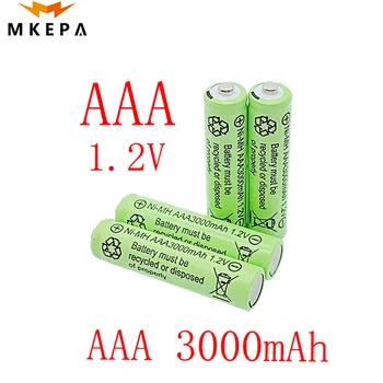 1.2 V AAA 3000mAh 1.2 V איכות סוללות נטענות AAA 3000mAh Ni-MH נטענת 1.2 V סוללה