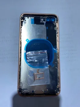 דיור פינג Iphone8P,בחזרה מכסה זכוכית עם כפתור מגש