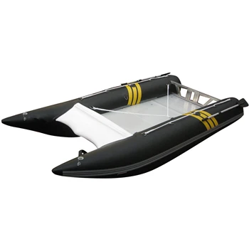 GTG410 קשת פיברגלס, נירוסטה המשקוף במהירות גבוהה קטמרן סירה מתנפחת.