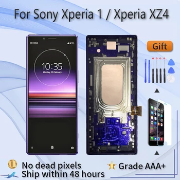 LCD עבור Sony Xperia 1 מסך הרכבה החלפת J8110 J8170 J9110, מקורי תצוגת LCD עבור Sony Xperia XZ4 SOV40 אז-03L שחור