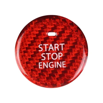 הפעלת מנוע להפסיק כפתור הצתה מדבקה על מאזדה 3 Axela CX-30 CX-30 EV 2020-2022(אדום סיבי פחמן דפוס)