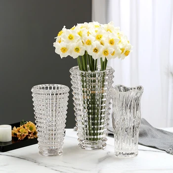 אור חדש יוקרה יצירתי בסגנון אירופאי אגרטל זכוכית יבש פרח שולחן, קישוט דקורטיבי כלי גידול אגרטלים