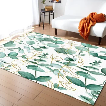 בקיץ הצמחים עלים השטיח בסלון שולחן קפה שטיח הרצפה מחקר השינה ליד המיטה קישוט הבית גדול שטיח שטיח הרצפה