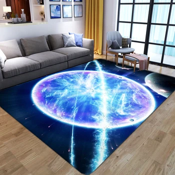 3D מדהימה הכוכב אנטי להחליק מחצלות הדלת פלנל רך שטיחים עבור חדר השינה לסלון עיצוב הבית מיטת ספה ילדים לשחק הרצפה שטיחים