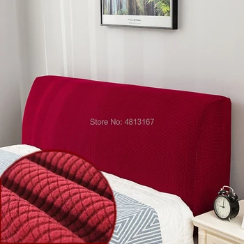 צבע מוצק מראשות המיטה לכיסוי אלסטי המיטה כיסוי ראש המיטה בחזרה להגנה כיסוי אבק 120-220cm