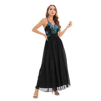 2023 Befree מסיבת שמלה ארוכה אלגנטית אוהבת הרפובליקה של נשים חוף הולידיי בוהמי שמלת סקסי מתיחה ללא משענת שמלת נצנצים