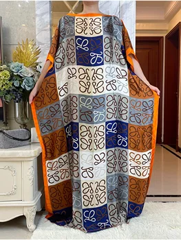 2023 אפריקה כפיות לנשים דובאי Kaftan האסלאם משי רך הדפסה חופשי שמלות אלגנטיות מוסלמי זמן פאטאל חלוק עם חיג ' אב צעיף