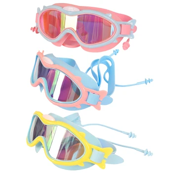 משקפי הצלילה לילדים אנטי-UV אטום סיליקון טבעת גומי מקצועי שחייה משקפת אנטי ערפל משקפי שחייה, משקפי שמש