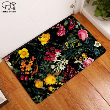 פרחים טריים אנימה בפלאש בציר קלטת מקורה שטיחון Slip שאינם הדלת שטיחי הרצפה שטיח שטיחים עיצוב מרפסת שטיח