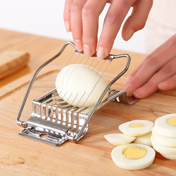 נירוסטה ביצה מבצעה רב תכליתי ביצה קאטר עם חוטים מפואר ספליטר ביצה חיתוך המסוק פירות מבצעה גאדג ' טים למטבח