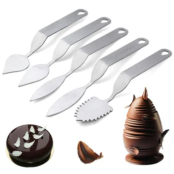 נירוסטה נוצות עלים צורה מודל עוגת שוקולד קינוח הסכין חותך אפייה קישוט אביזרים למטבח