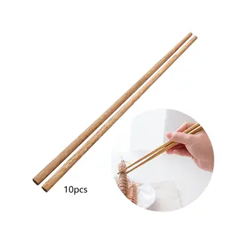 10 חתיכות המגישה אוכל כלי לשימוש חוזר יפני, סיני, קוריאני כלי עץ מקלות על מסעדת ראמן מטבח נודלס