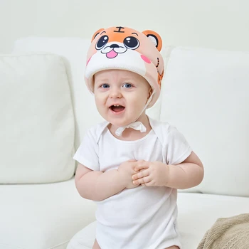 בטיחות התינוק קסדת הגנה על הראש כובע תינוק אנטי ליפול Pad לילדים ללמוד ללכת לקרוס כובע מתכוונן כיסוי.
