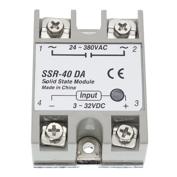 1PCS SSR-40 SSR-40DA יצרן 40A ממסר ssr,קלט 3-32VDC פלט 24-380VAC