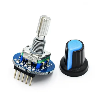 רוטרי מקודד מודול לבנים פיתוח חיישן סיבוב אודיו סיבוב פוטנציומטר ידית המכסה EC11 עבור Arduino