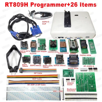 אוניברסלי RT809H EMMC-Nand FLASH מתכנת+26 פריטים SOP8 פלאש מתאם EMMC-NAND ולא יותר טובים RT809F משלוח חינם