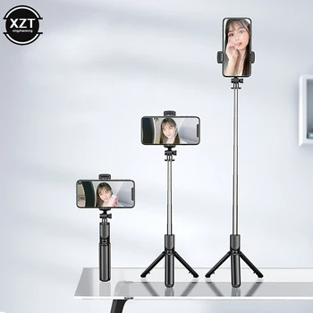2023 חדש מתקפל Bluetooth האלחוטית Selfie מקל חצובה עם Bluetooth תריס מלא אור סגסוגת אלומיניום Selfie מקל אביזר