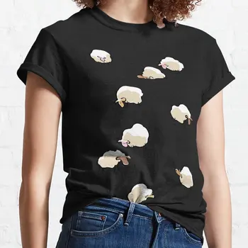 כבשים טי-שירט נשים גרפי חולצות t שרוול קצר