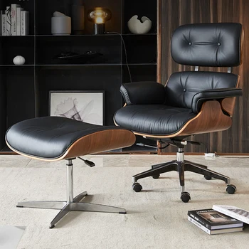 יוקרה שחור כסאות משרדיים ארגונומיים הדום גלגלים סיבוב כיסא משרדי כורסת מעצב Silla Escritorio ריהוט משרדי