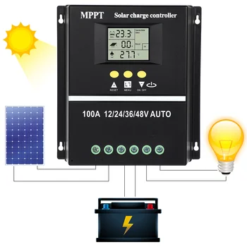 Mppt Solar Charge Controller 12v לוחות חשמל Pv הרגולטור פרופיל אלומיניום 48V