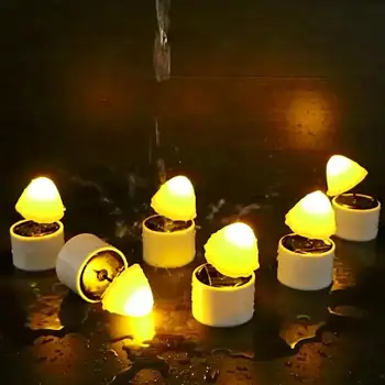 6Pcs פטריות שמש אורות גן למים ללא חיווט הנדרש פטריות הדשא מנורות שביל נוף קישוטים