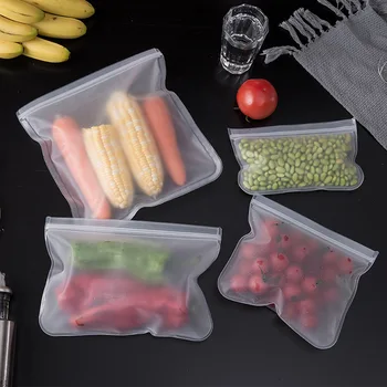 מזון שימור התיקים מקרר מזון, חטיפים, פירות ירקות אטום אחסון לשימוש חוזר אריזות פלסטיק שקיות אחסון במטבח