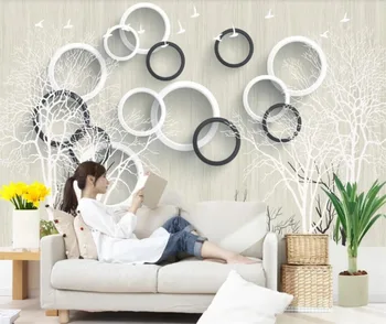 beibehang מותאם אישית רקעים 3D תמונת סטריאו ציורי קיר צבוע ביד Lulin ציורי קיר הסלון רקע קיר נייר המסמכים דה parede