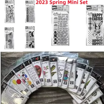2023 הפסחא פרחוני באני ברור מיני חותמות סטנסיל להגדיר חתך ימות DIY רעיונות כרטיס כרטיסי נייר בעבודת יד, אלבום בולים הסדינים.
