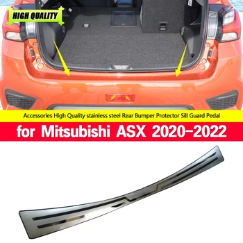 עבור מיצובישי ASX 2020-22 המטען לקצץ המכונית נירוסטה מגן פגוש אחורי הדלת אדן כיסוי אוטומטי מדבקה עיצוב אביזרים